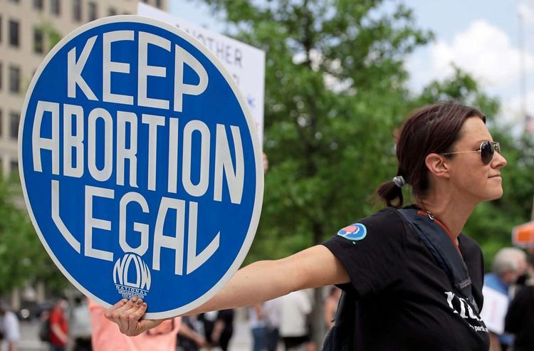 Eine Befürworterin des Rechts auf Abtreibung
