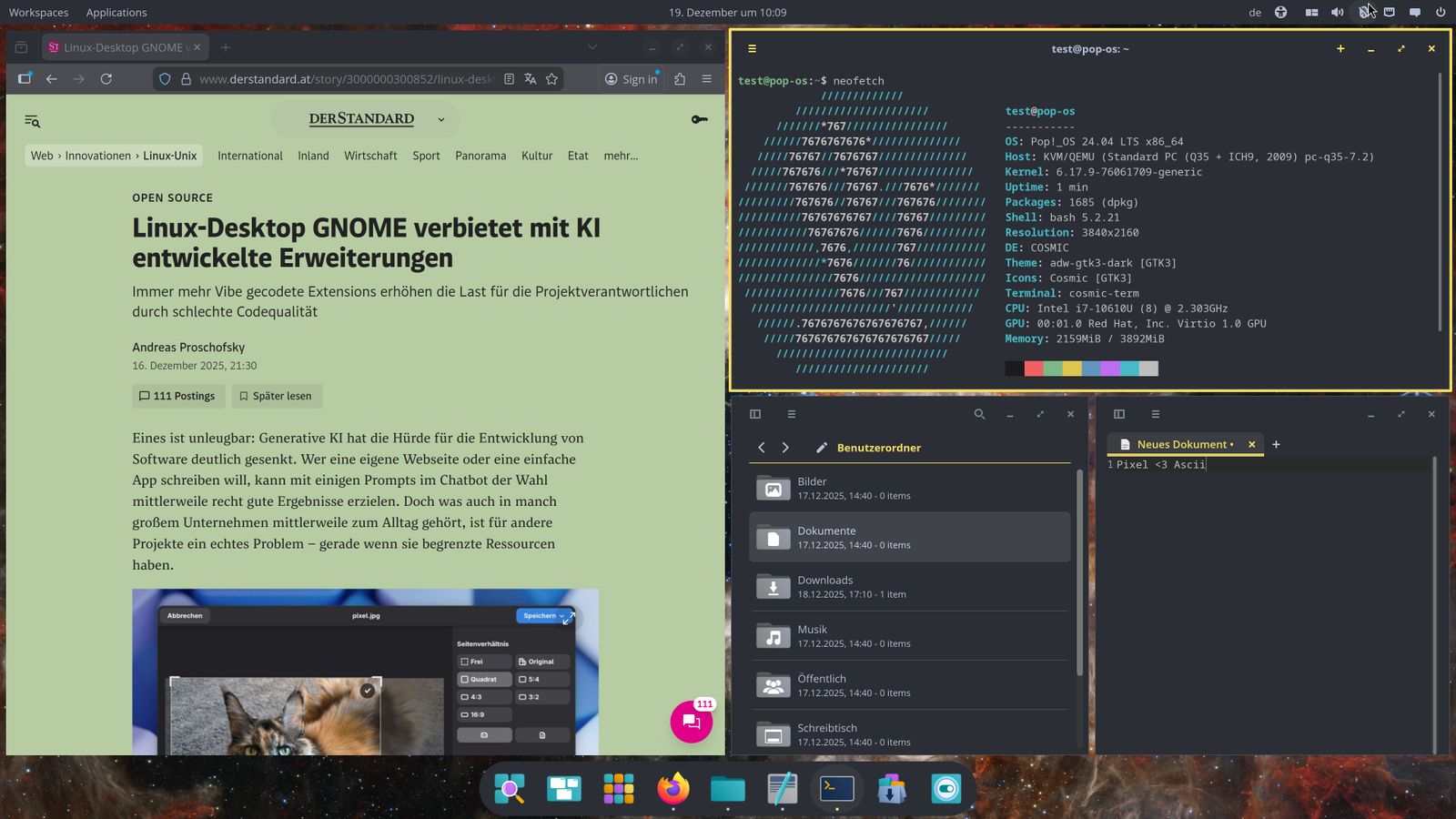Cosmic: Ein neuer Start für den Linux-Desktop - Innovationen ...