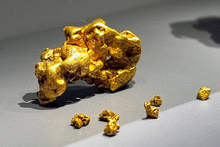 Goldnugget in einem australischen Museum