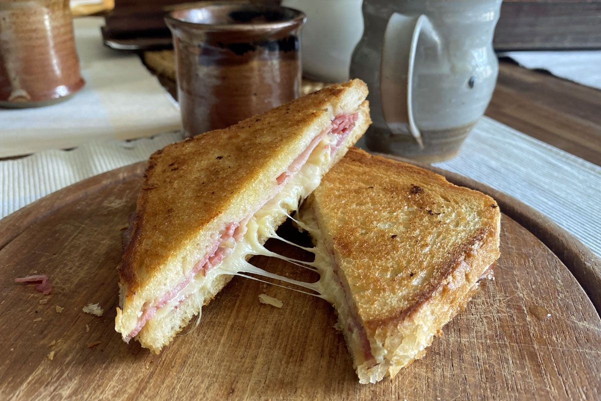 schinken käse toast im backofen