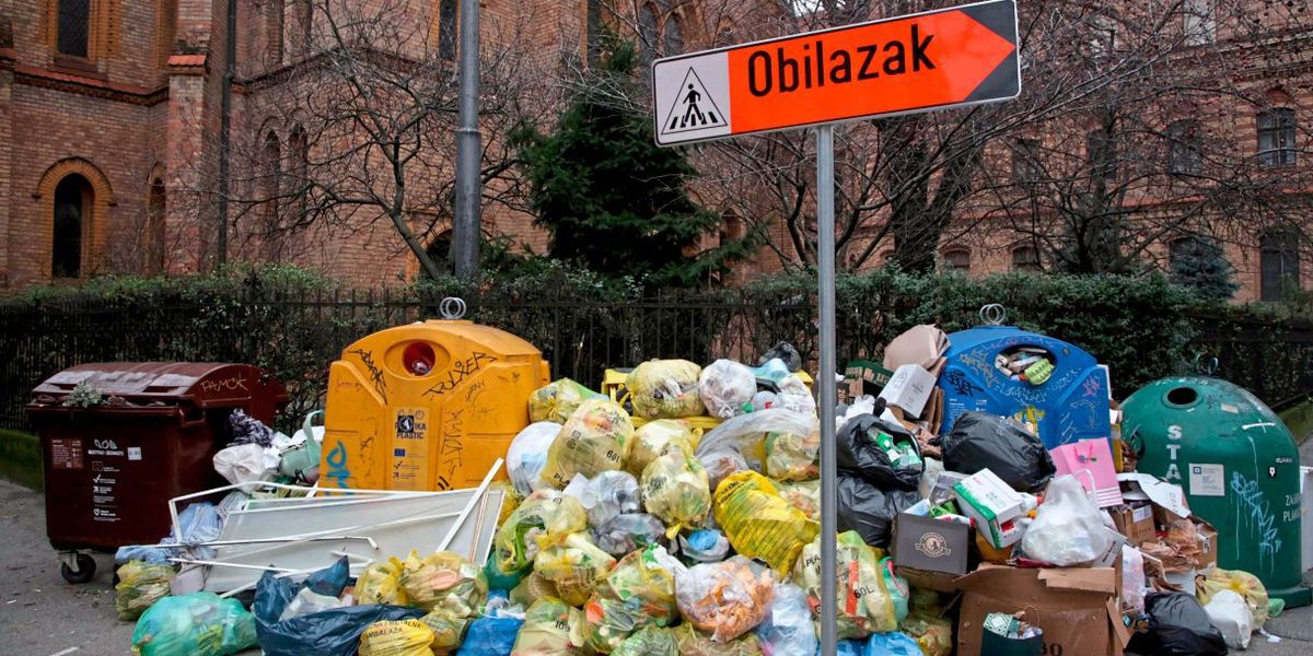 In Zagreb stapelt sich wegen Müllabfuhr-Streik Abfall auf den Straßen