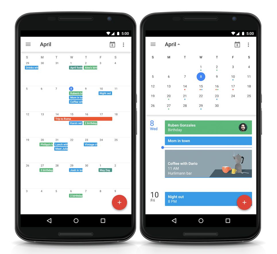 Google Calendar AndroidUpdate bringt Monatsansicht zurück Android