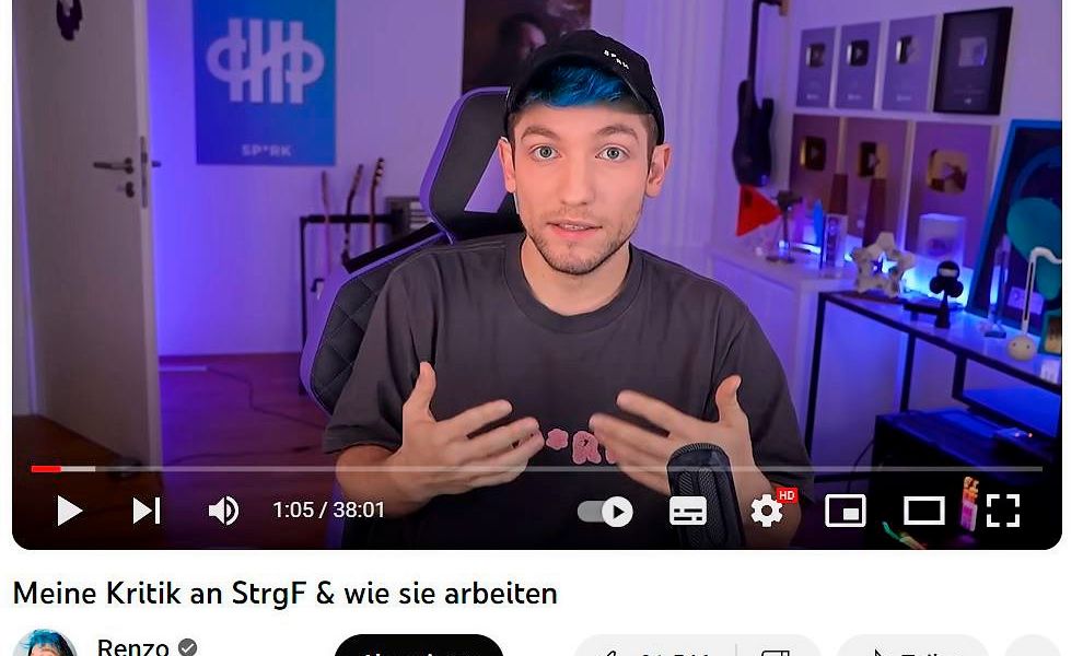 Youtuber Rezo mit "STRG_F" ab "Bewusst Unwahrheiten verbreitet" Fernsehkritik
