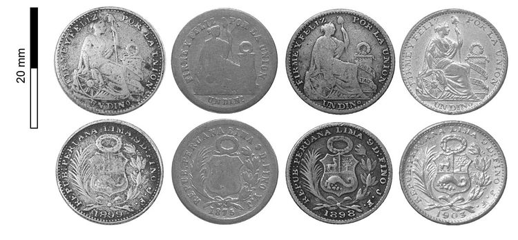 Münzen, Dinero, Peru