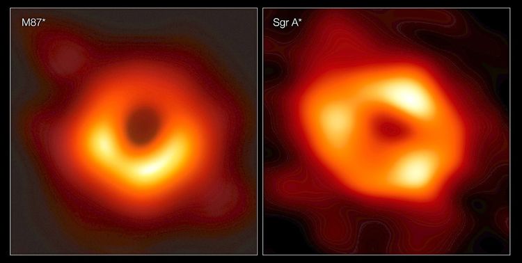 Schwarze Loch M87 und Sagittarius A*.