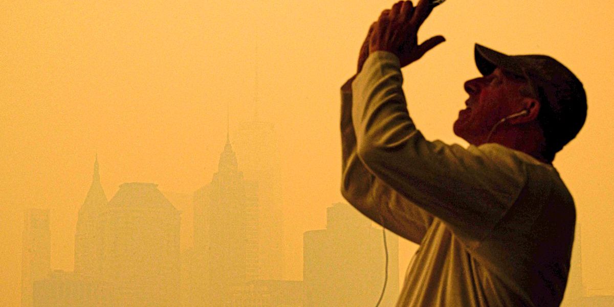 Smoke from Canadian Forest Fires Blankets New York City