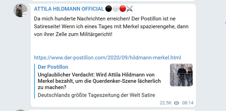 Verschworungstheoretiker Hildmann Wird Nach Satirebeitrag Von Eigenen Fans Attackiert Webmix Derstandard De Web