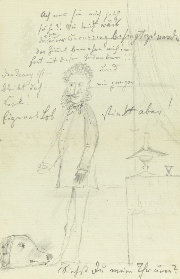 Starimage-vs-Jammerbild-Eine-Selbstkarikatur-von-Johann-Strauss-Sohn