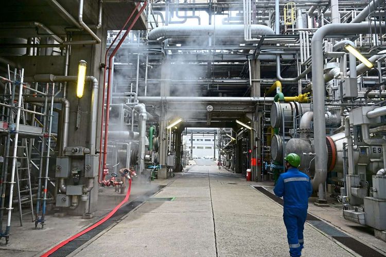 Blick in die Raffinerie der OMV in Schwechat