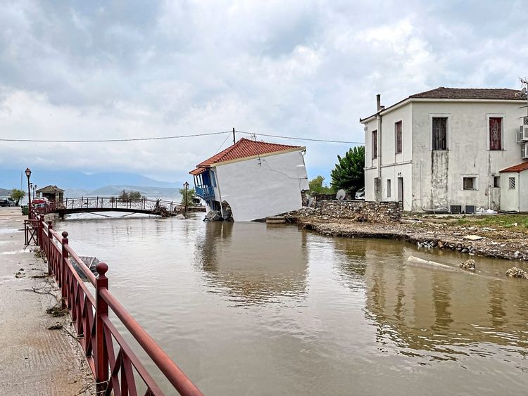 Griechenland - Region Thessalien, katastrophale Überschwemmungen nach schwerem Sturm