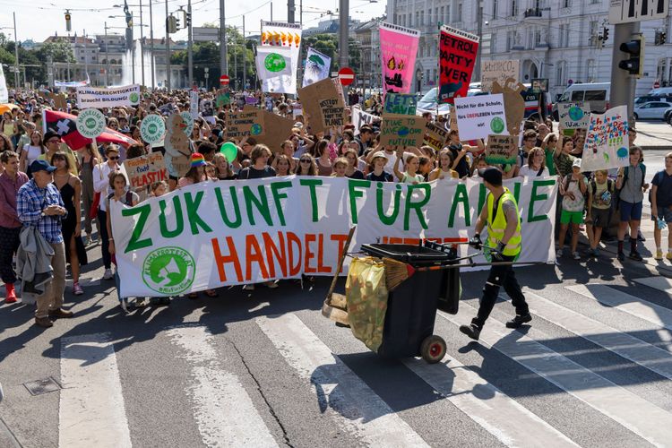 Klimademo in Wien