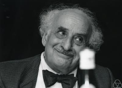Ein Portrait eines Mannes, der an den alten Einstein erinnert, nur noch verschmitzter.
