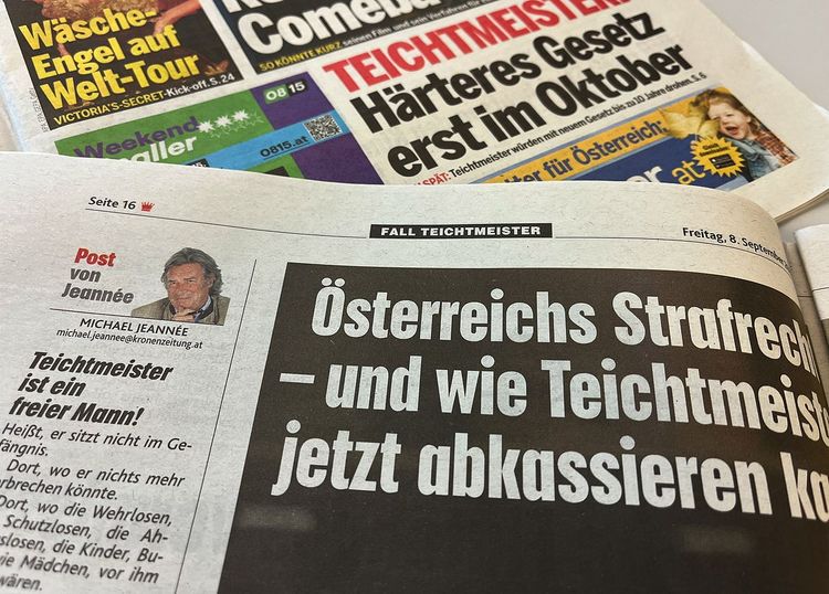 Kronen Zeitung, Österreich, Schlagzeilen zu Teichtmeister