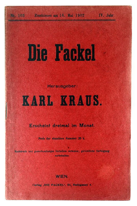 Umschlag „Fackel“ vom Mai 1902