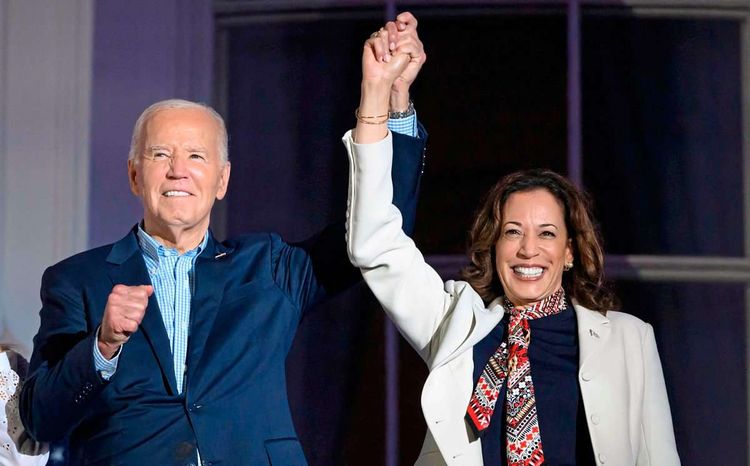 Wohl zum letzten Mal standen Joe Biden und Kamala Harris am Independence Day gemeinsam am Balkon.
