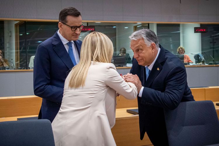 EU Polen Italien Ungarn Meloni Orbán