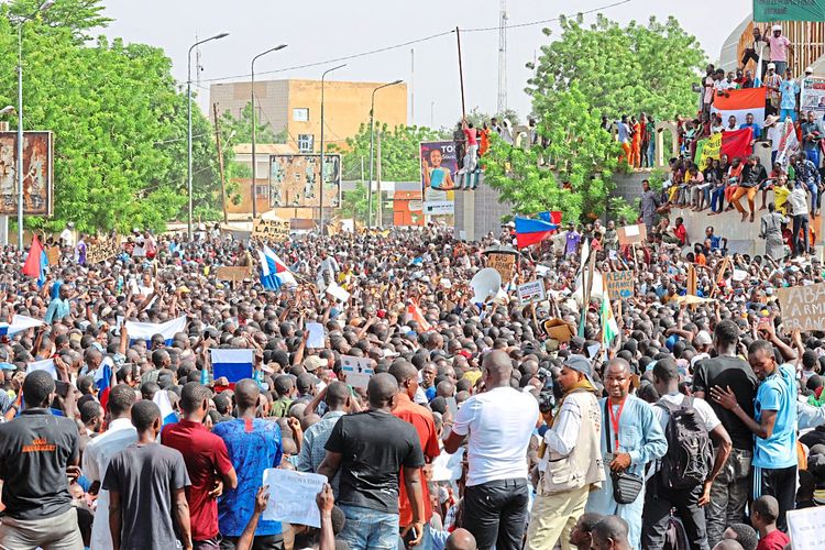 Anhänger der Putschisten in der Hauptstadt Niamey