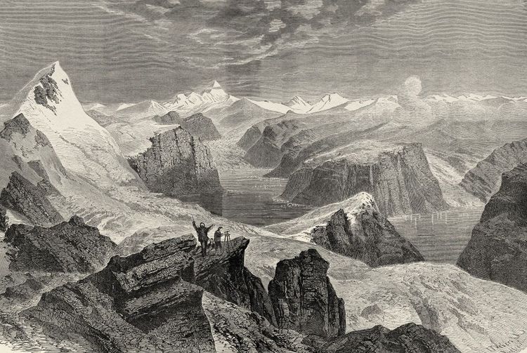 Illustration der Erkundung Franz-Josef-Lands