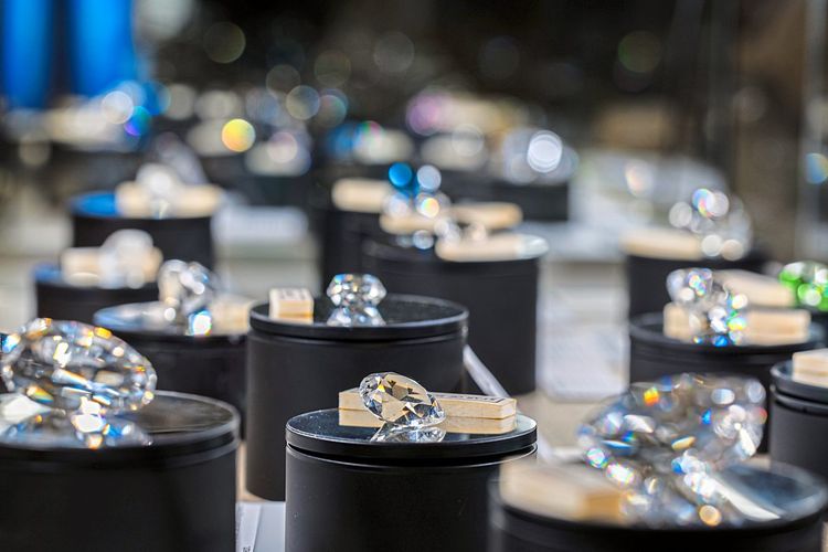 Diamanten-Kopien bei einer Ausstellung in Antwerpen