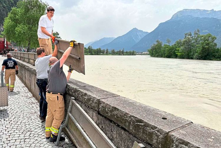 Die Pegelstände in Tirol sinken nach schweren Niederschlägen wieder ...