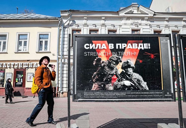 Plakat in Moskau