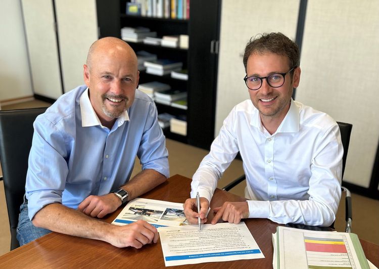 Westbahn-Geschäftsführer Thomas Posch (links im Bild) traf den Vorarlberger Mobilitätslandesrat Daniel Zadra (Grüne) am Donnerstag.