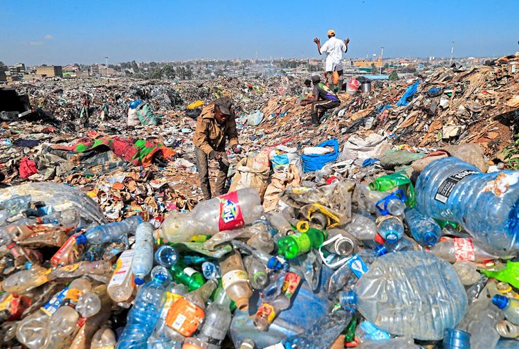 Plastikmüll, Afrika, Nairobi, Dandora