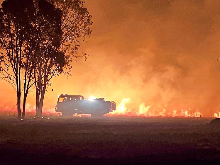 Flammen in Queensland