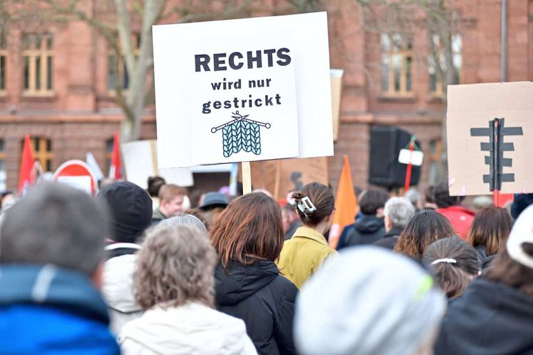 AfD Protest Demonstration Deutschland EU-Wahl
