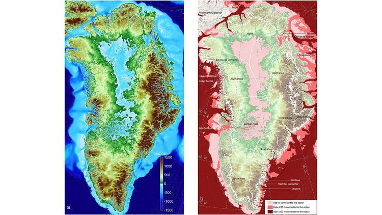 Grönlands Topografie