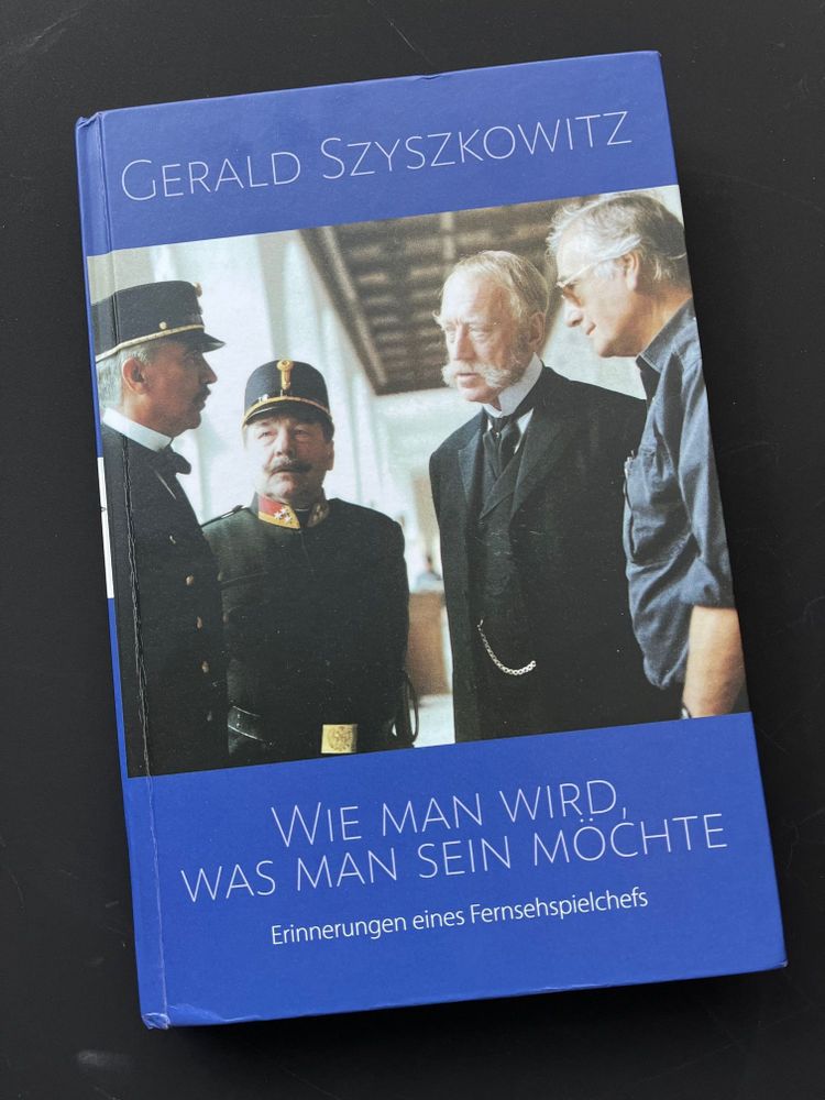 Gerald Szyszkowitz, Bruno Dallansky, Max von Sydow und Axel Corti beim Dreh zu 