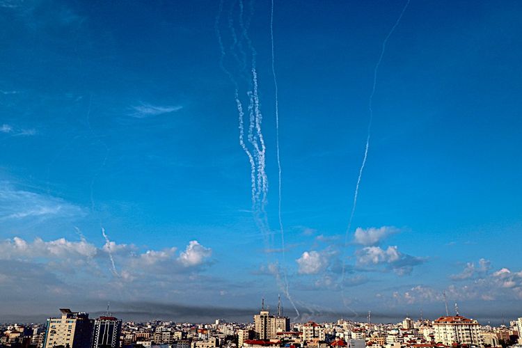 Raketen über Gaza.