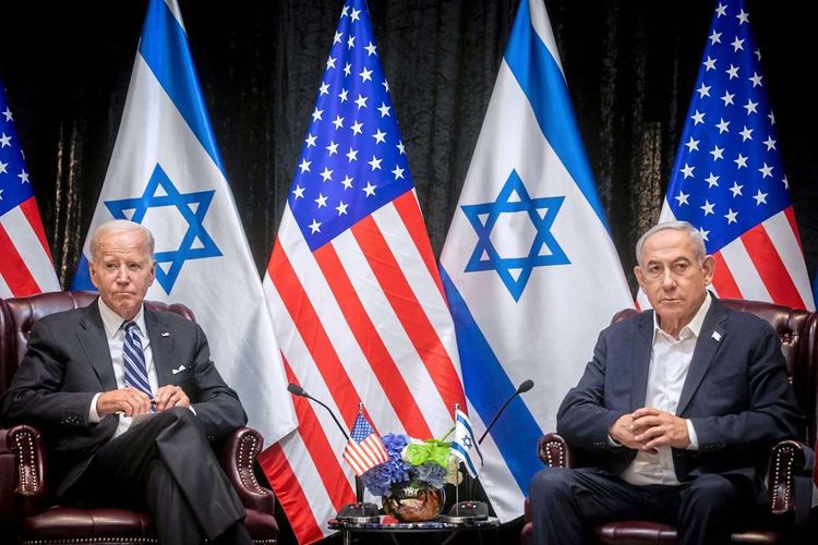 Joe Biden und Benjamin Netanjahu Mitte Oktober 2023 bei einem Treffen in Tel Aviv.