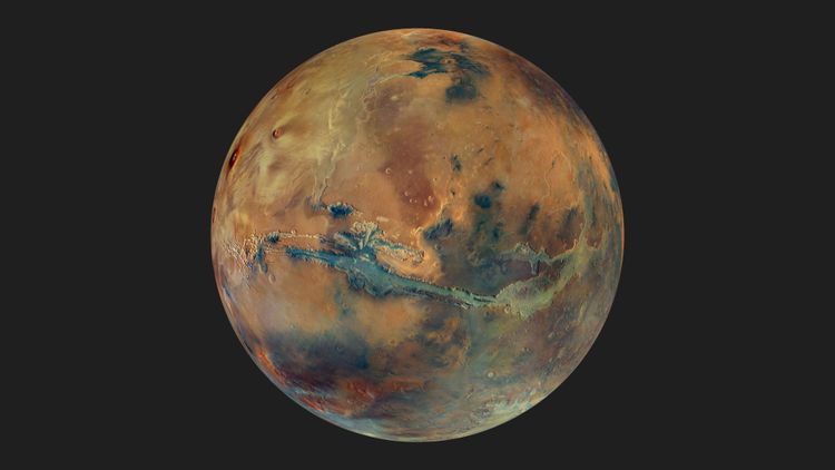 Mars Aufnahme in mehreren Farben