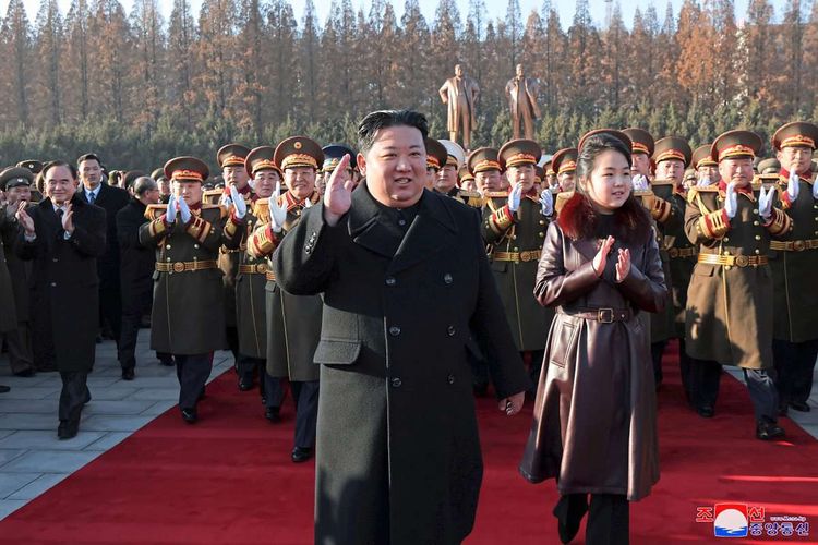 Kim Jong-un und seine Tochter Kim Ju-ae.