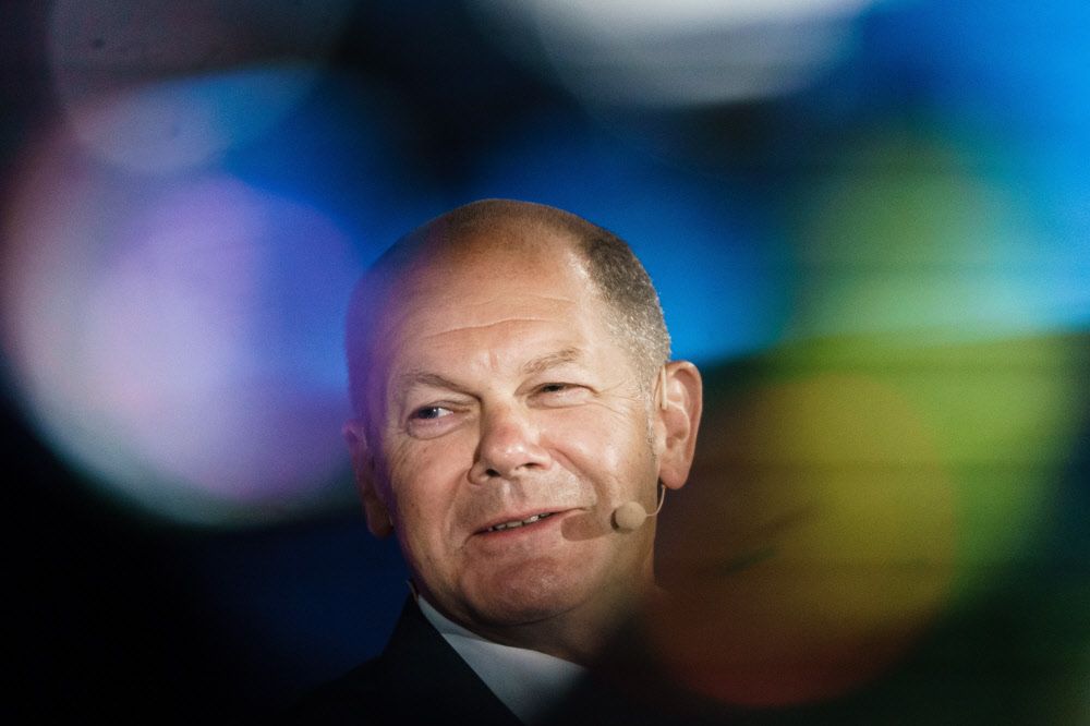 Olaf Scholz gibt sich beim Olaf Scholz gibt sich beim