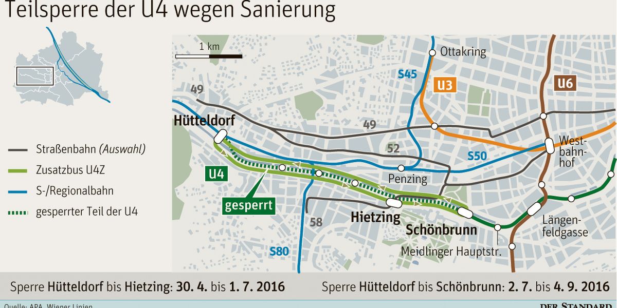 U4 Sperre Eine Viertelstunde L nger In Den Wiener Westen Wien u4-sperre-eine-viertelstunde-l-nger-in-den-wiener-westen-wien
