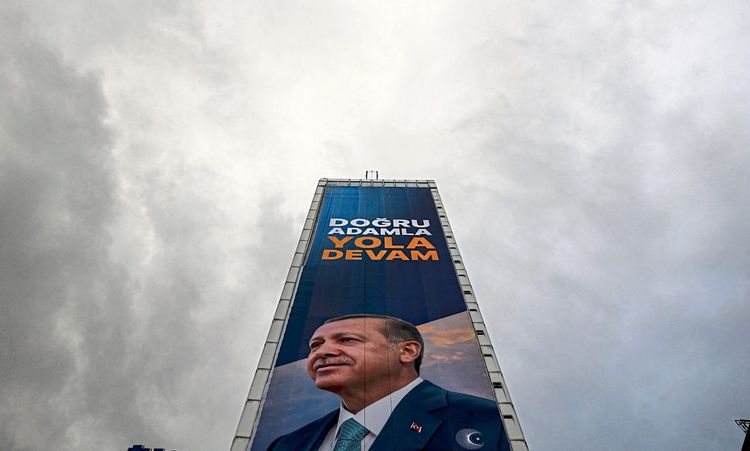 Erdogan-Plakat in Ankara