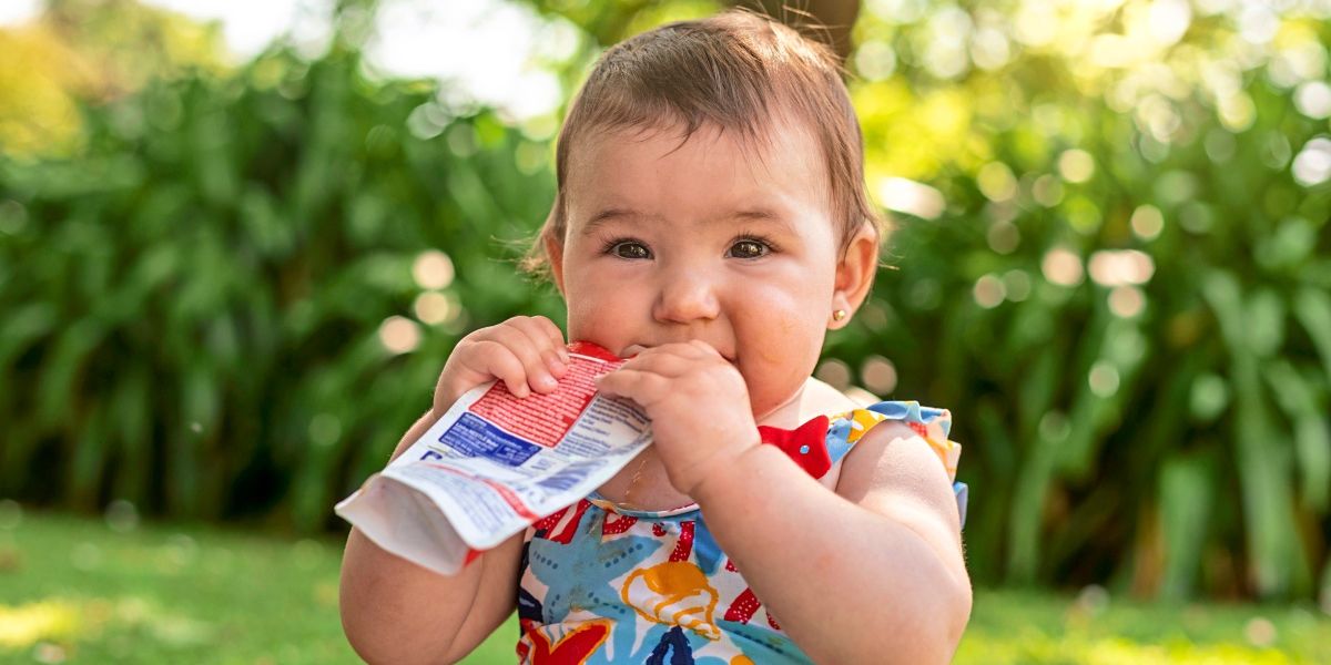 Fruit pouches are more like soft drinks than healthy food for babies