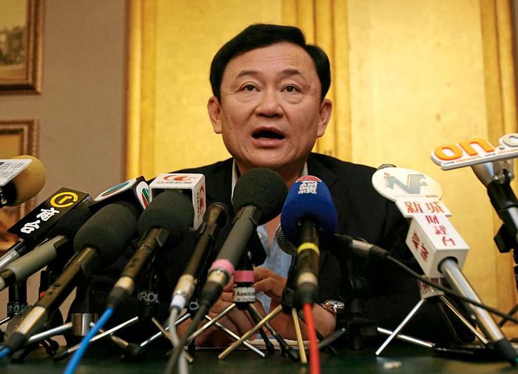 Thaksin Shinawatra an Podium