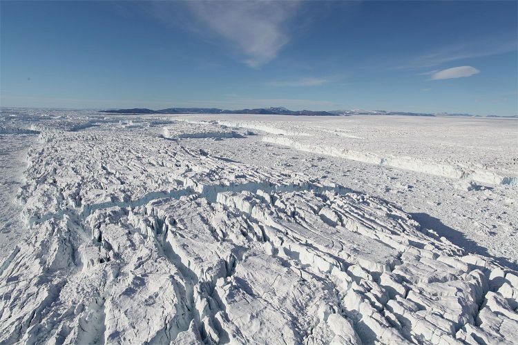 Zachariæ Isstrøm, Gletscher, Eisberg, Meereis, Schelfeis, Grönland, Klimawandel
