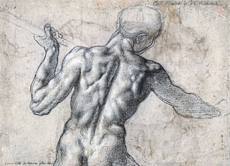 Zeichnung von Michelangelo in der Albertina