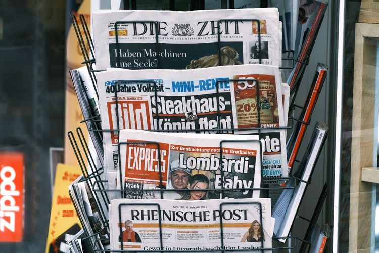 Zeitungskiosk in Deutschland.