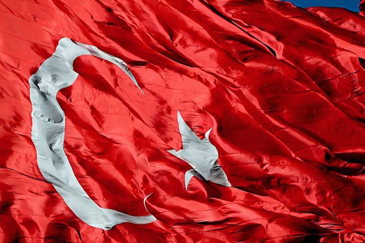 Türkische Flagge.