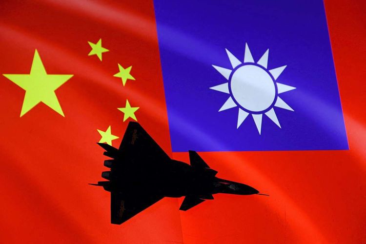Flaggen von China und Taiwan