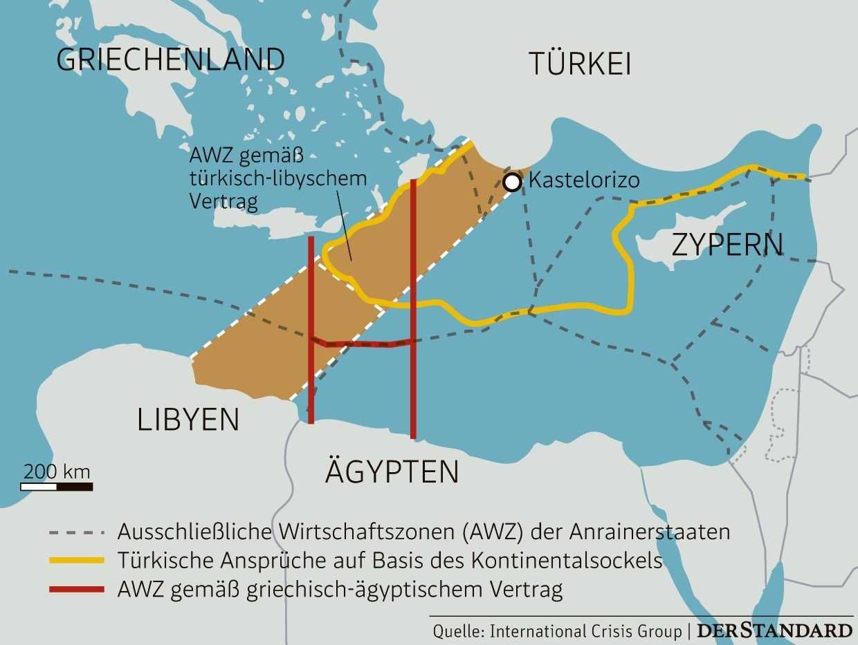 Warum im östlichen Mittelmeer die Kriegsgefahr steigt Griechenland derStandard.at Warum im östlichen Mittelmeer die Kriegsgefahr steigt Griechenland derStandard.at