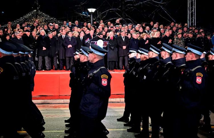Milorad Dodik bei der Parade zum Feiertag der Republika Srpska.