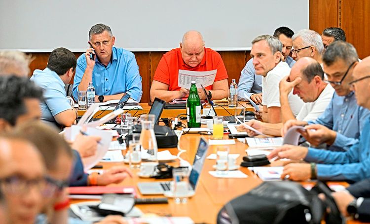 Die Chefverhandler auf Gewerkschaftsseite Reinhold Binder und Karl Dürtscher Anfang Oktober.