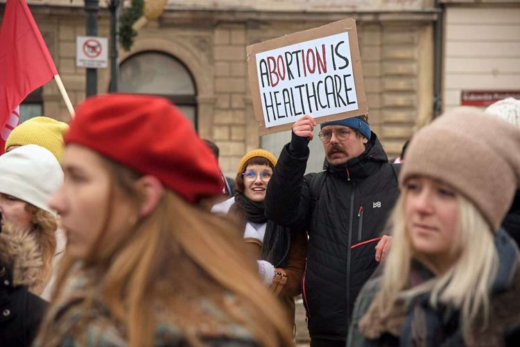 Demonstranten bei Protest für Abtreibungen