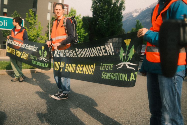 Die Letzte Generation demonstrierte am Dienstag in Innsbruck